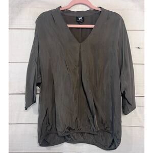 W By Worth Army‎ Green Women's Top Size MED Classy
